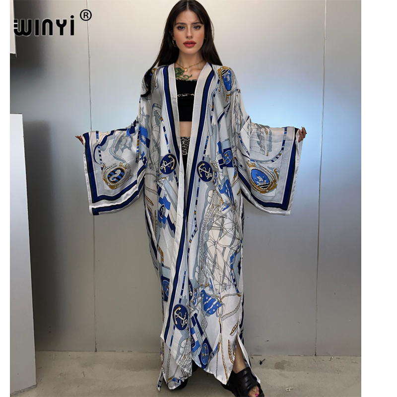 Cover Up Kaftan - WINYI kimono yaz kaftan beachwear Hırka
