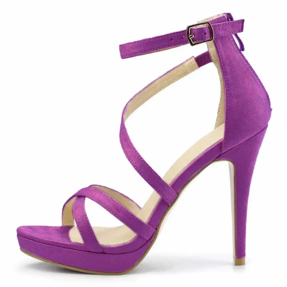 Sandal Strappy Heeled - Kadın Sandalet Yaz Seksi Pompalar 11