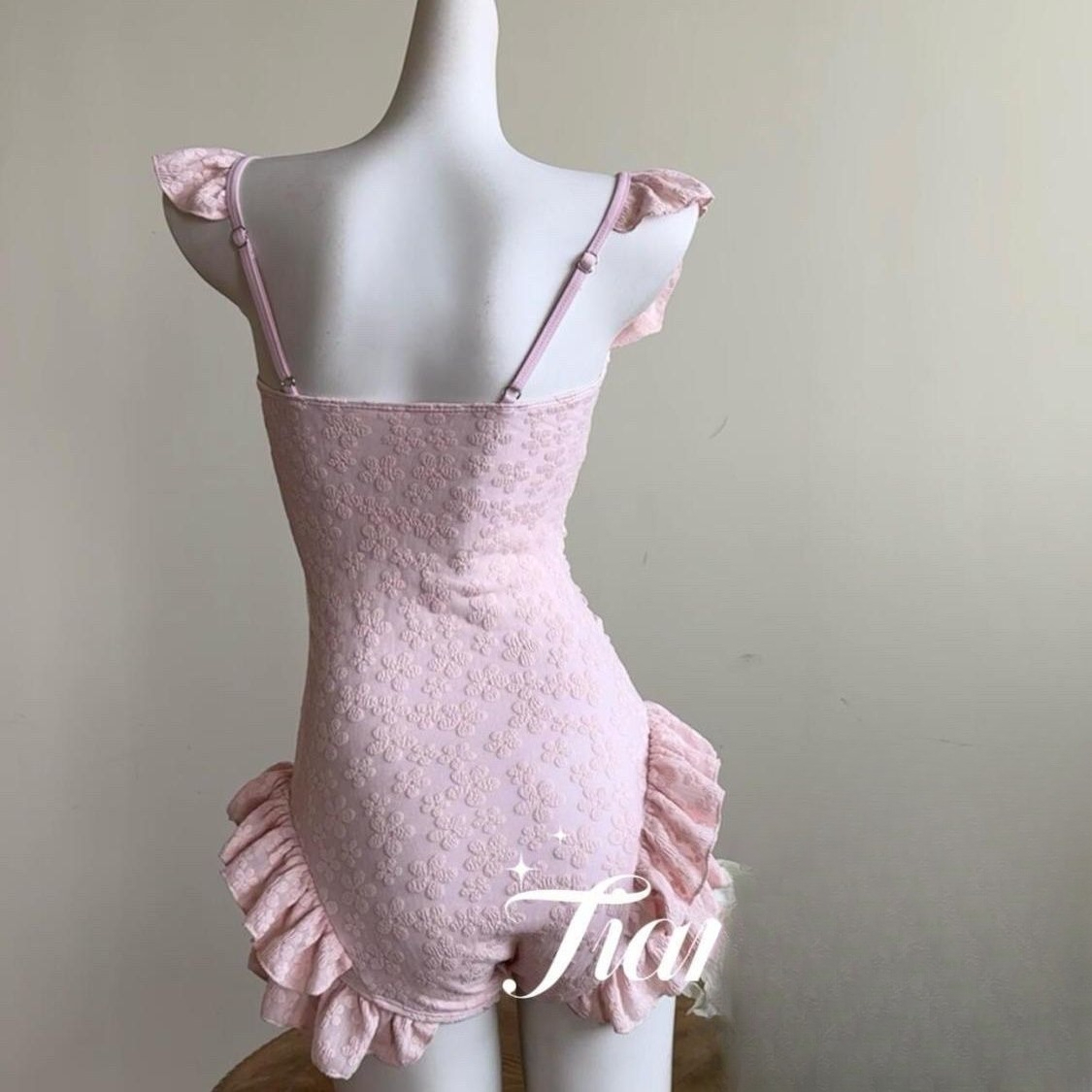 Mayo Kadın Pembe Jakarlı Kumaş - Swimsuit Bikini Ruched incelemesi ve fiyatı
