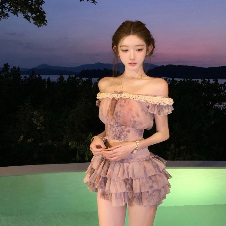 Fransız Tatlı Coquette Tarzı O - Romper Floral Print incelemesi ve fiyatı